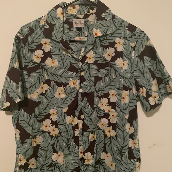 J. Crew Floral Short Sleeve Button Up - Picture 1 of 2